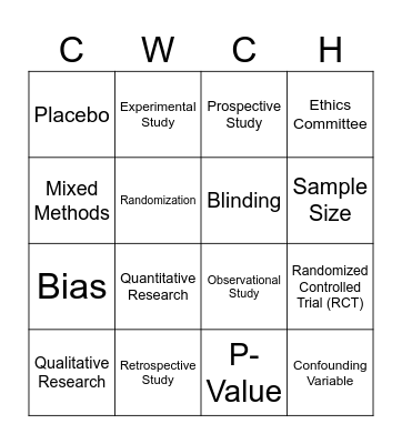 CWCH BINGO Card