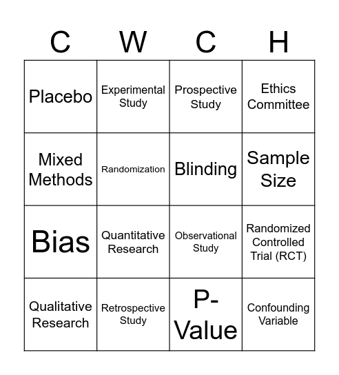 CWCH BINGO Card