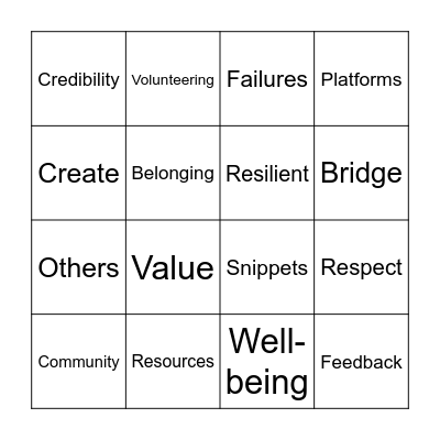 GAD 2025 Bingo Card