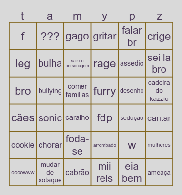 tamybingo Card