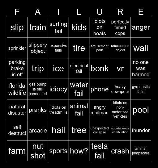 failarmy V3 (rock) Bingo Card