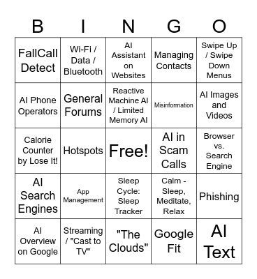 Tech Lingo Bingo Card