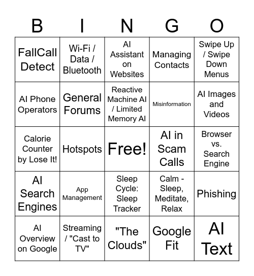 Tech Lingo Bingo Card