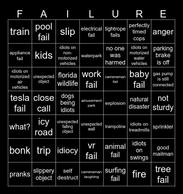 FailArmy V5 Bingo Card