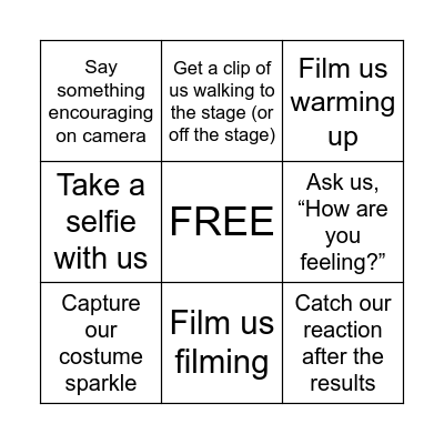 B-Roll Bingo Card