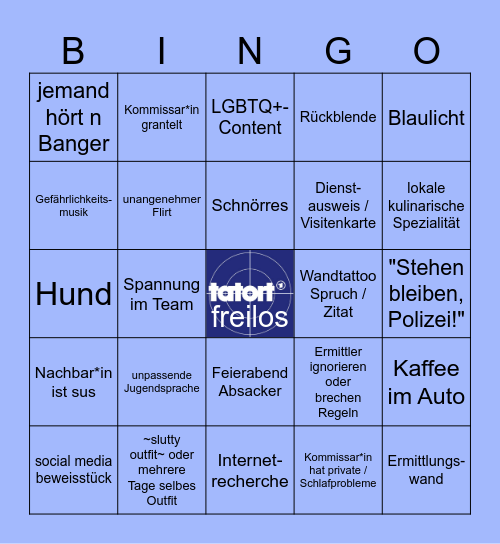 Tatort <3 Bingo Card
