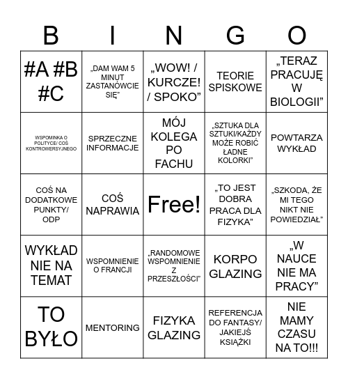 kmafn Bingo Card