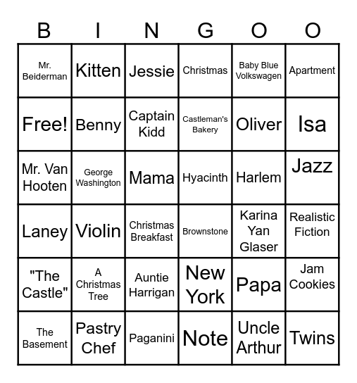 The Vanderbeekers of 141st Street Bingo Card