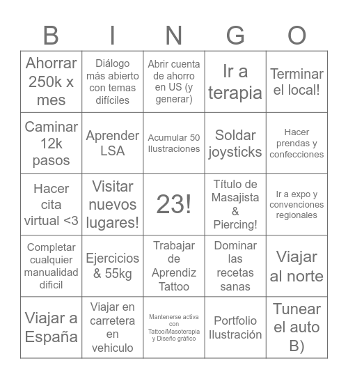 2026 bingo Card