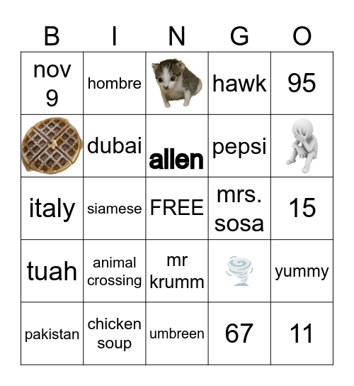 BINGO!! Bingo Card