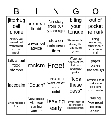 Thanksgiving!! Bingo Card