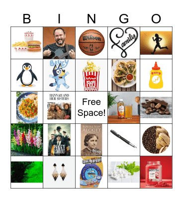 Yissel's Favorite Things Bingo Card