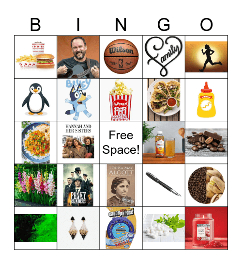 Yissel's Favorite Things Bingo Card