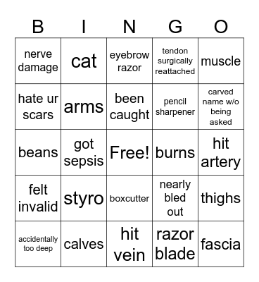 how similar r we SHED ADDITION! Bingo Card