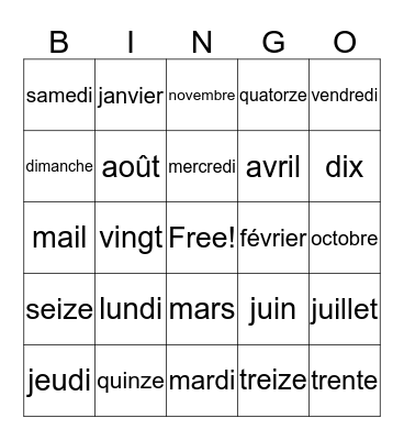 Review!!! Bingo Card