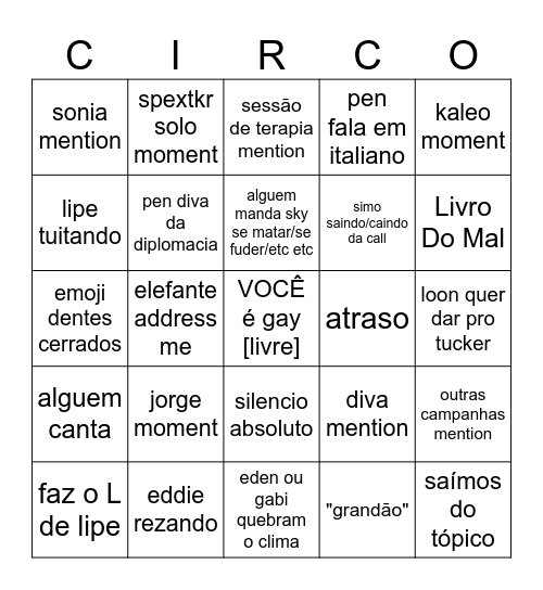 fruitifai bingo Card