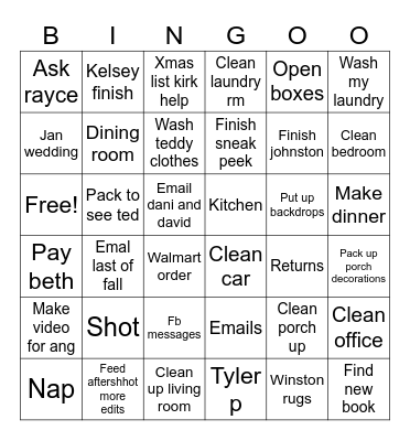Dis weeekk Bingo Card