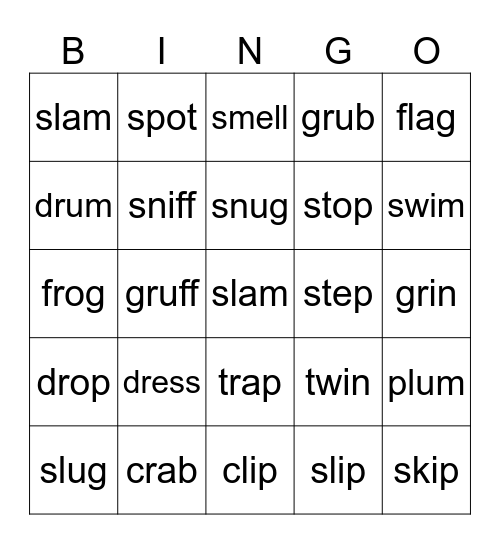 Unit 9 CCVC Bingo Card