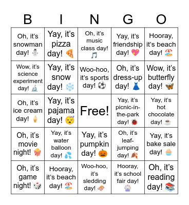 B5 L1 Oh, it’s movie night! 🍿 Bingo Card