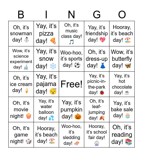 B5 L1 Oh, it’s movie night! 🍿 Bingo Card