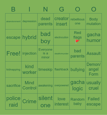 experiment 🧪 gacha Bingo Card