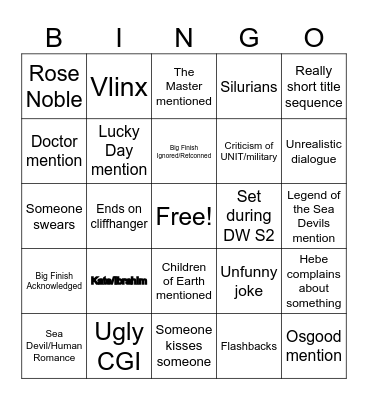 TWBTLATS E1 Bingo Card