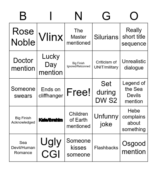 TWBTLATS E1 Bingo Card