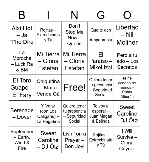Nadia cumple 40! Bingo Card