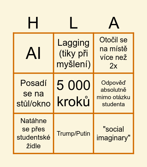 Hl Bingo Card