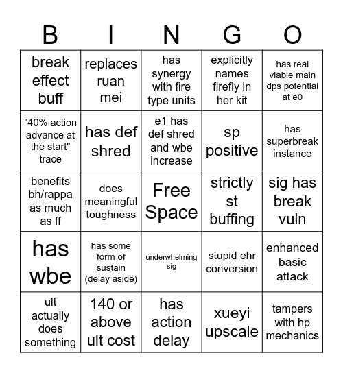 dahlia bingo Card