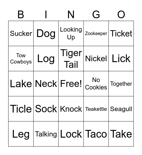 A-V Bingo Card