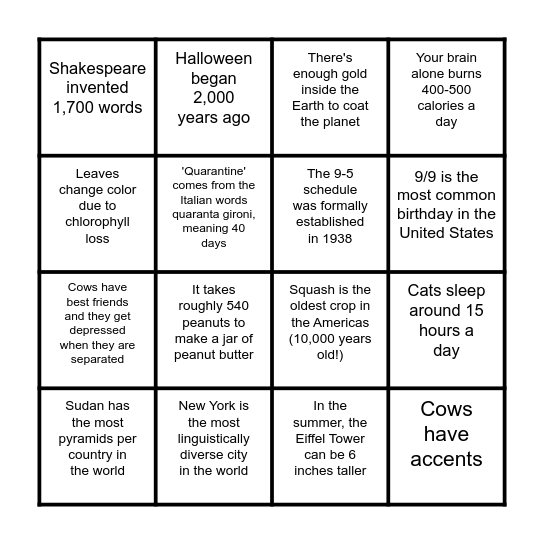 Do you read my emails? Bingo Card