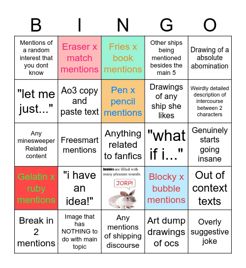 MARIE LOBOTOMY Bingo Card