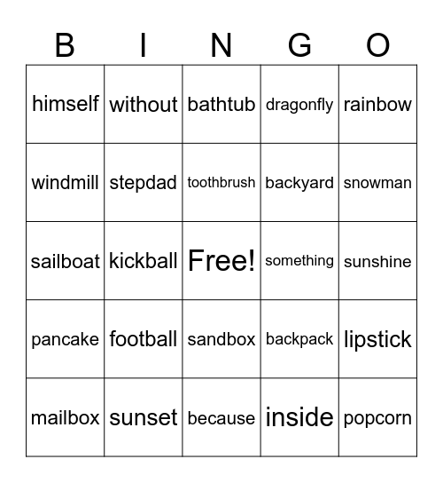 Green Group 11/4 - 11/7 Bingo Card