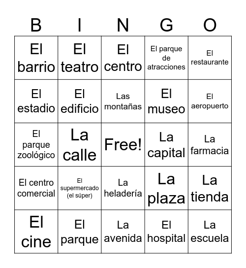 CIUDAD 1 &2 Bingo Card