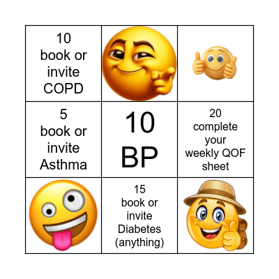 November BINGO! Reception Bingo Card
