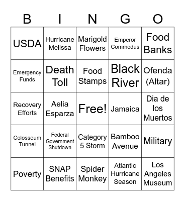 CNN 10 11/3/2025 Bingo Card
