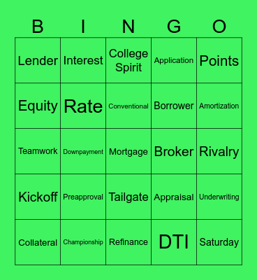 The Martinez Agency Bingo Card
