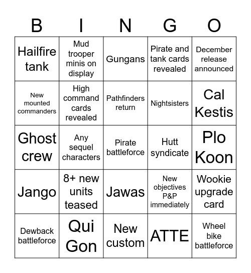 Ministrav Bingo Card