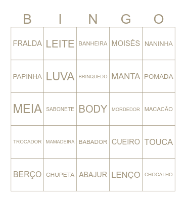 CHÁ REVELAÇÃO - Arthur ou Antonella Bingo Card