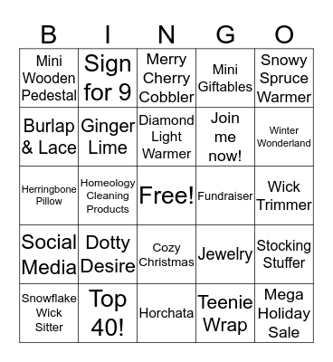 Gold Canyon Bingo Card