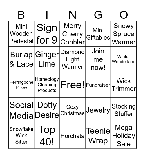 Gold Canyon Bingo Card