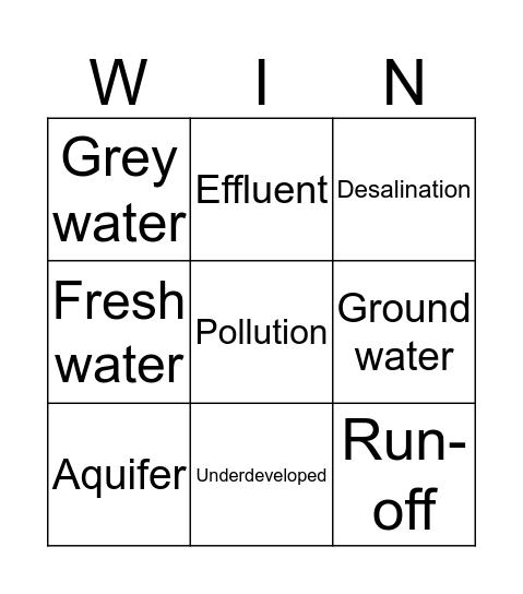 Freshwater Bingo Card