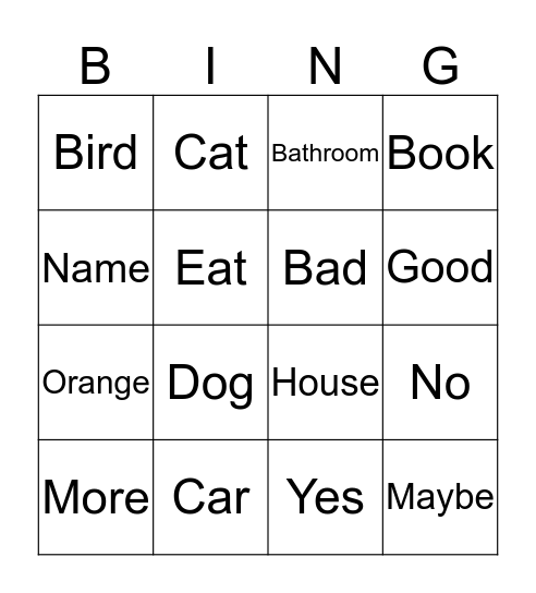 Bingo Card