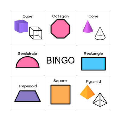 GEOMETRIC SHAPES Bingo Card