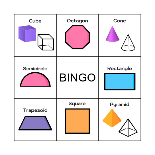 GEOMETRIC SHAPES Bingo Card