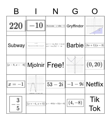 Trimester 1 Review Bingo Card
