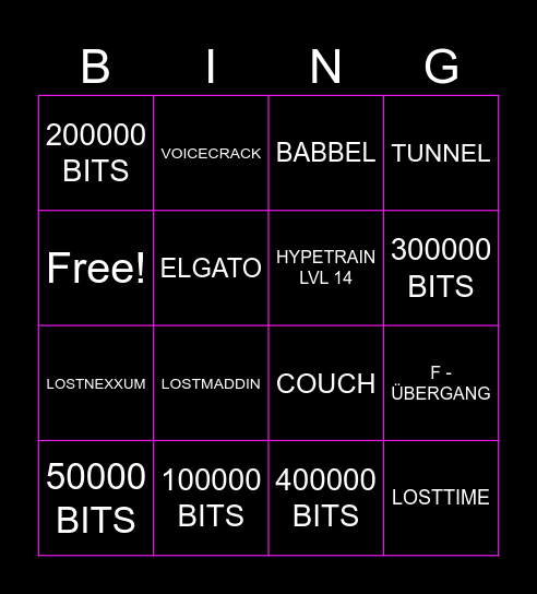 BINGO Card