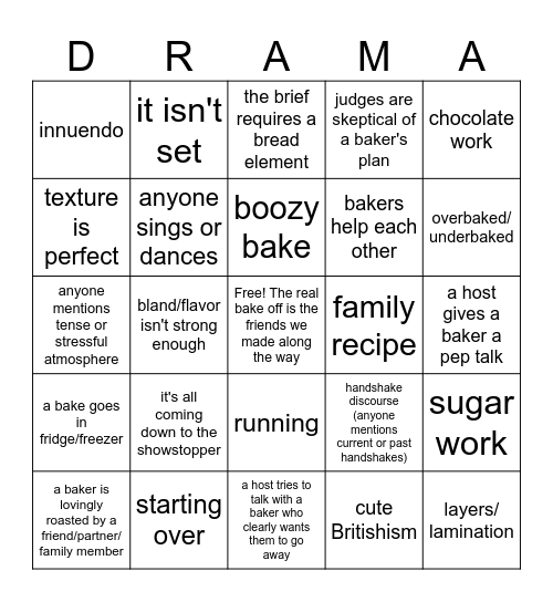 2025 Final Bingo Card