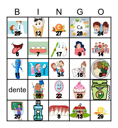 SAÚDE BUCAL Bingo Card